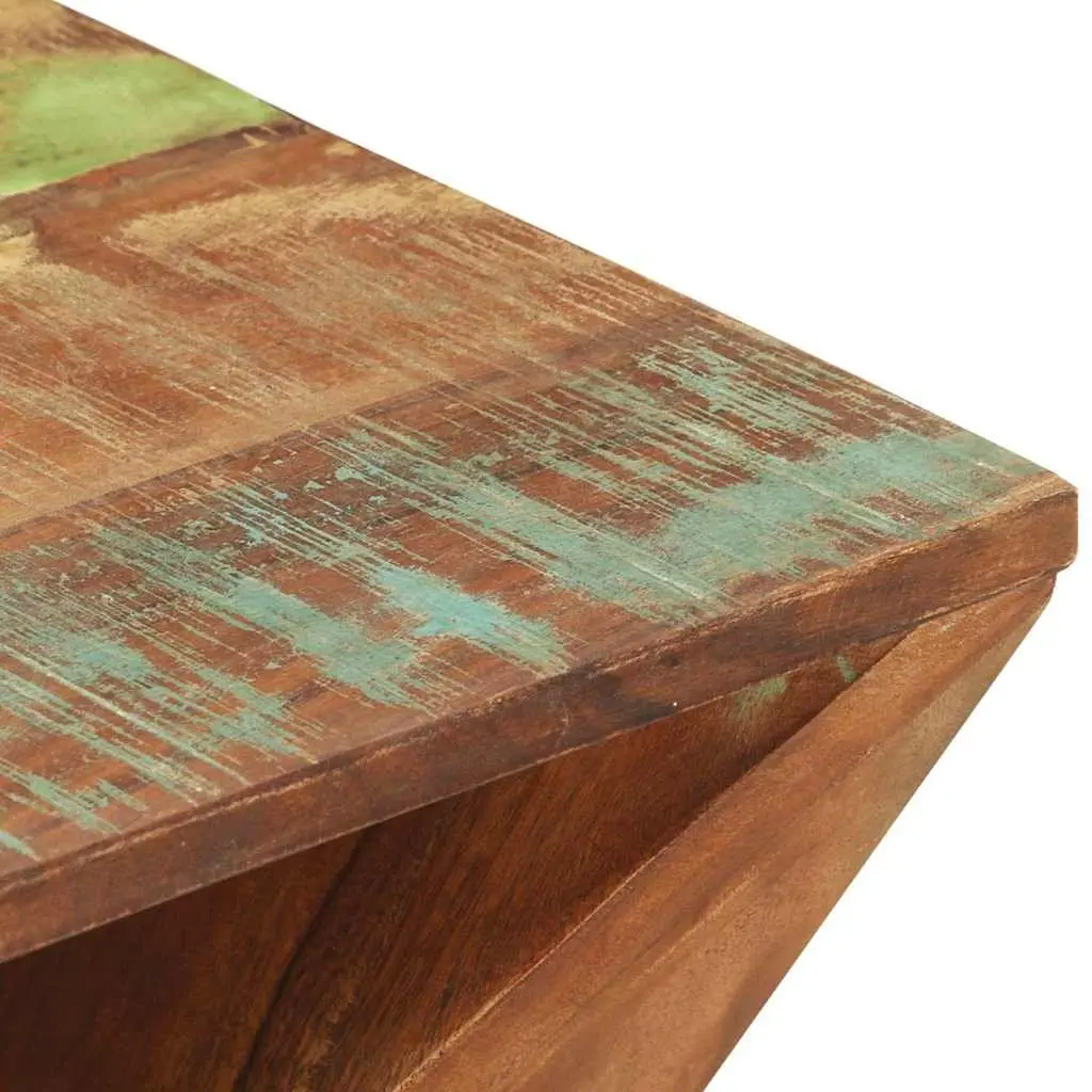 Side Table 35x35x55 cm Solid Reclaimed Wood Rustic End Table Accent Furniture