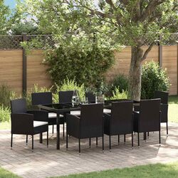 Stylish 9-Piece Garden Dining Set with Tempered Glass