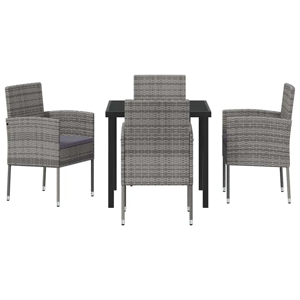 Garden Dining Set with Glass Top Table