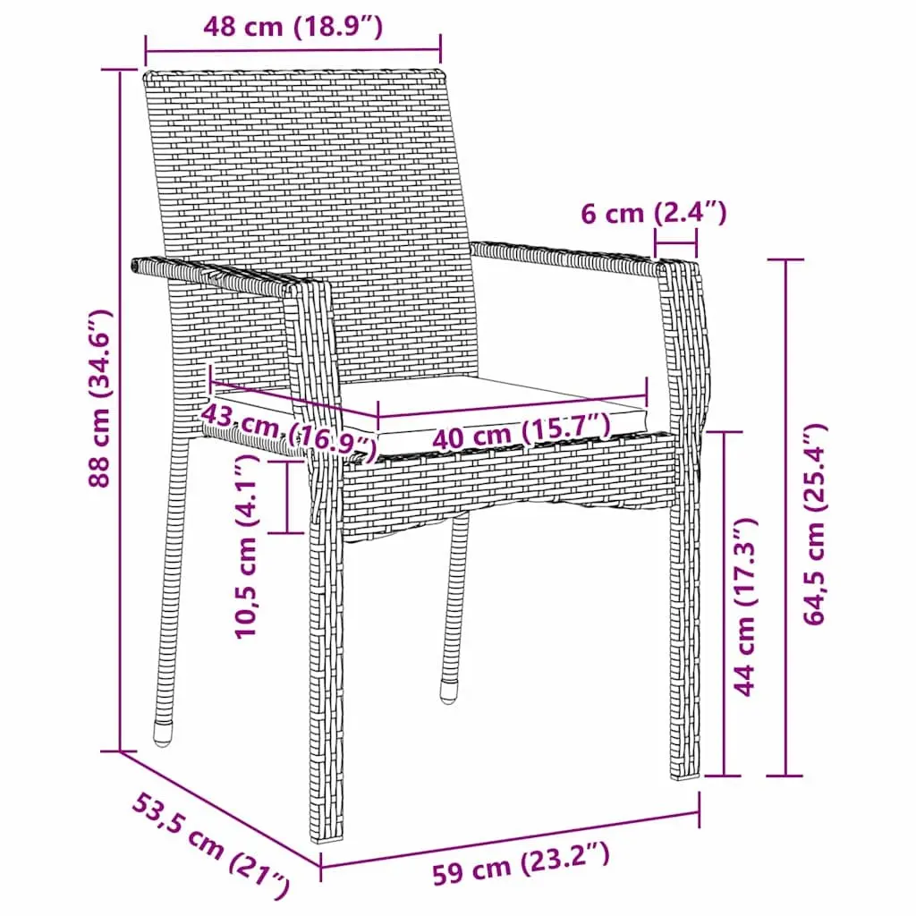 5-Piece Garden Dining Set with Tempered Glass Table