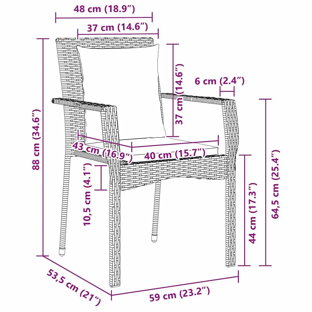 9-Piece Outdoor Dining Set in Grey Poly Rattan