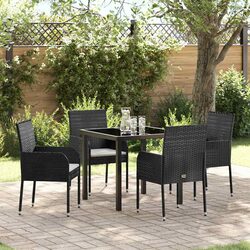 Stylish 5 Piece Outdoor Dining Set with Cushions