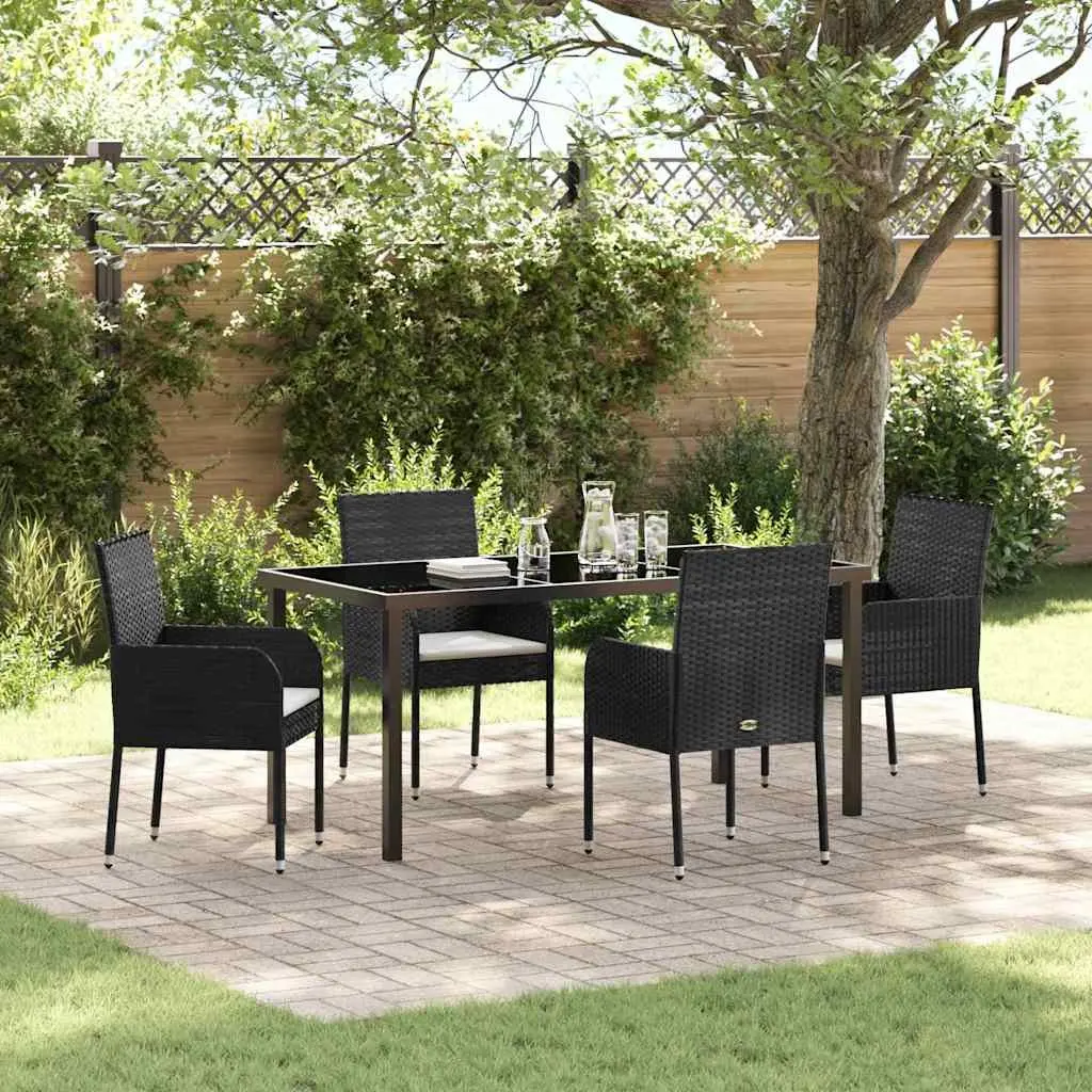 5 Piece Garden Dining Set with Cushions