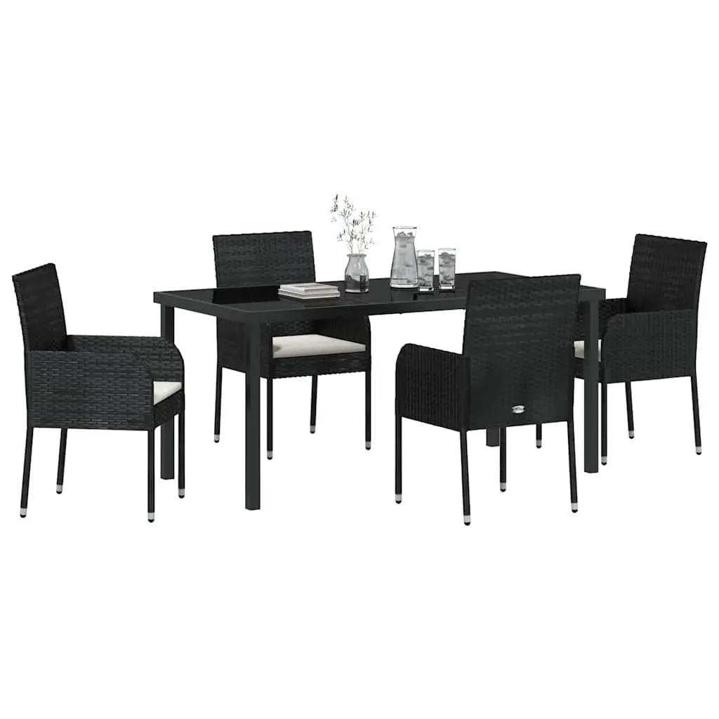 5 Piece Garden Dining Set with Cushions