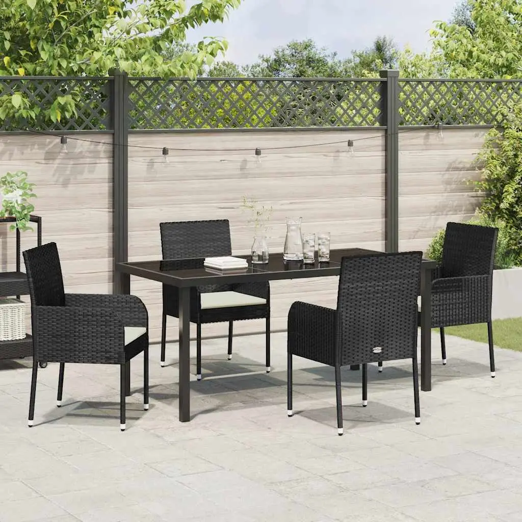 5 Piece Garden Dining Set with Cushions