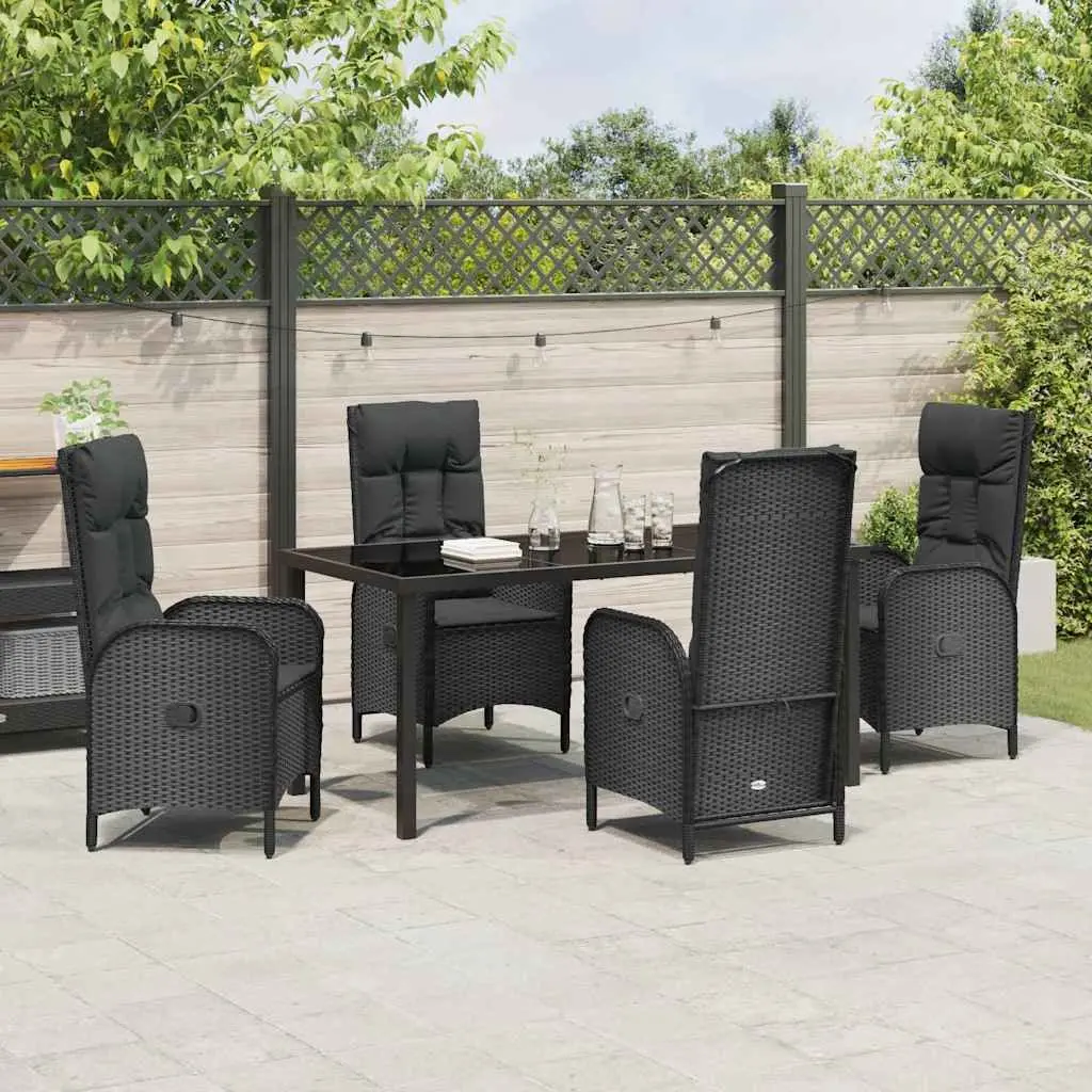 5-Piece Garden Dining Set with Cushions
