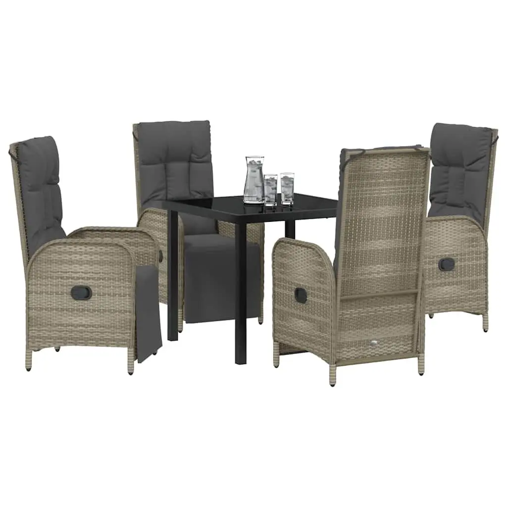 5-Piece Garden Dining Set with Cushions