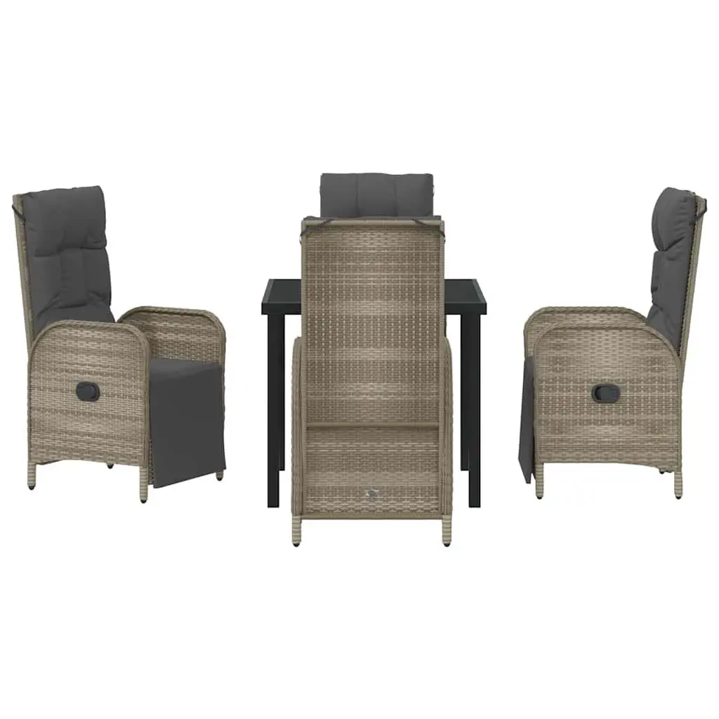5-Piece Garden Dining Set with Cushions