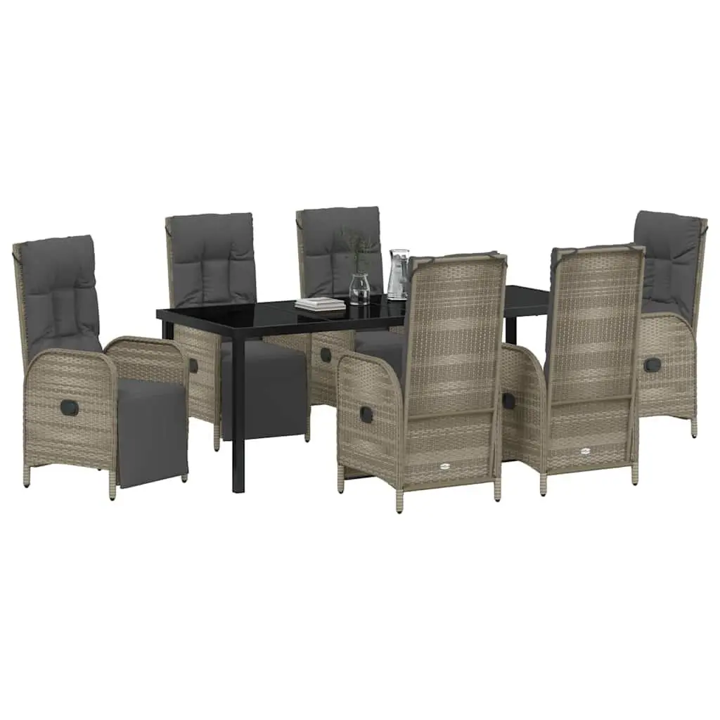 7-Piece Garden Dining Set with Cushions