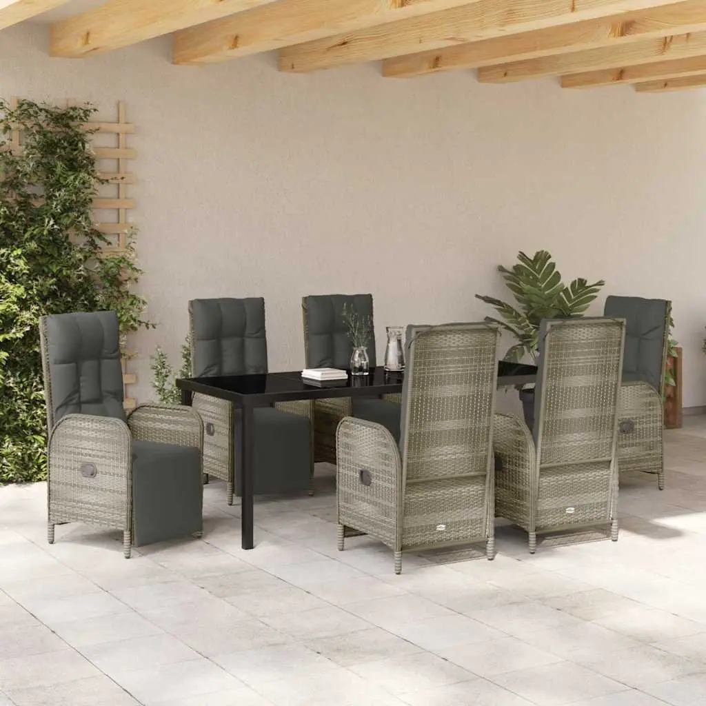 7-Piece Garden Dining Set with Cushions