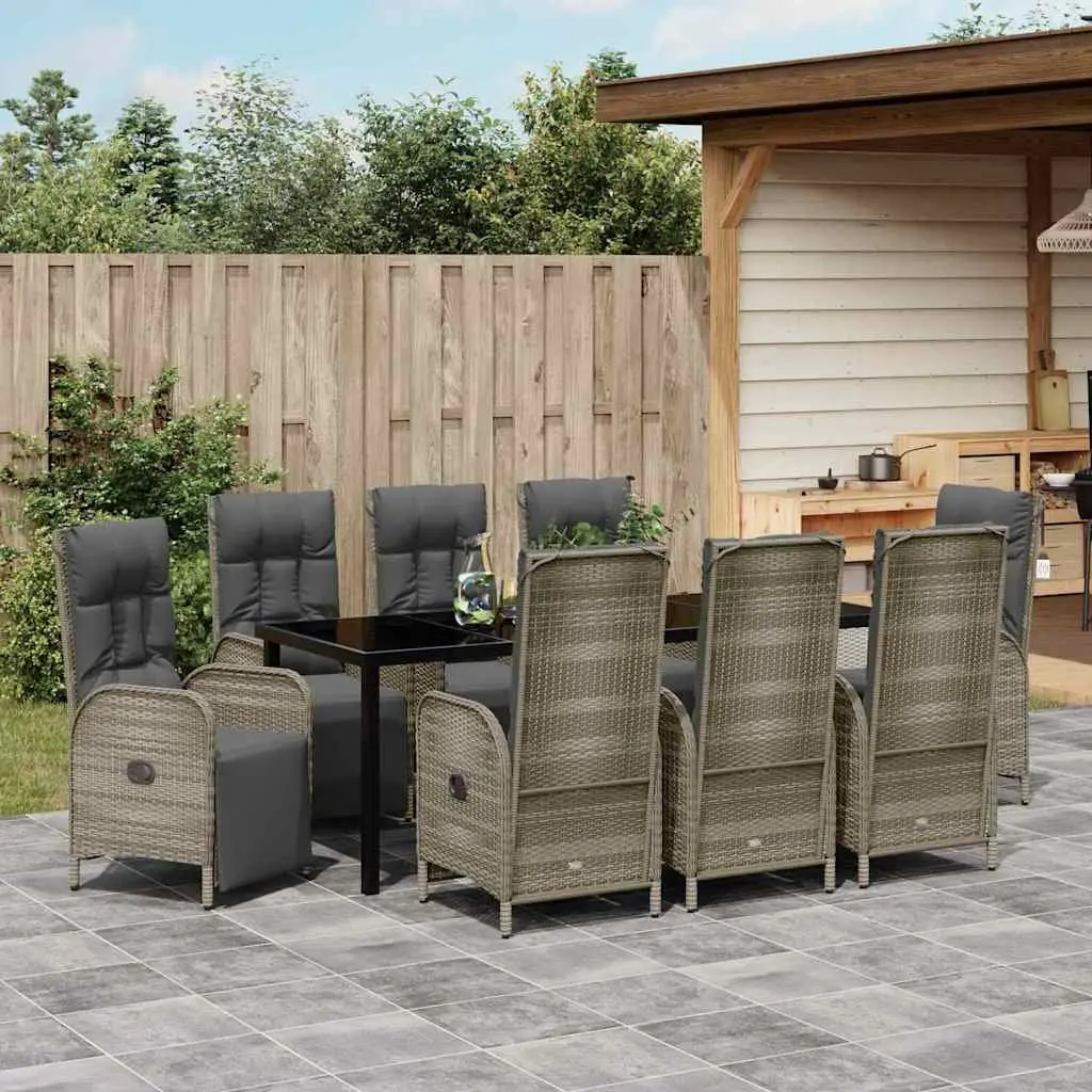 9 Piece Garden Dining Set with Durable Build