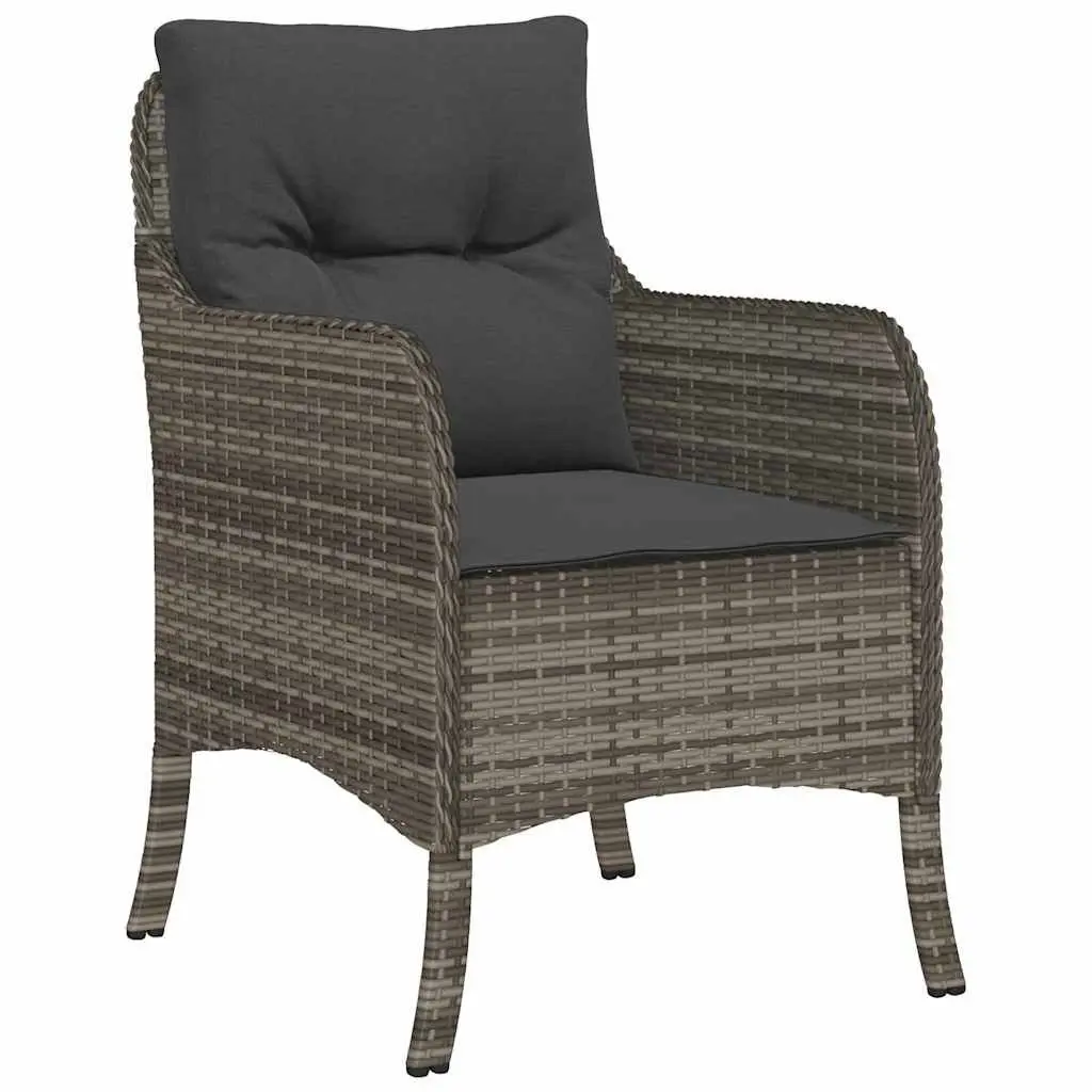 Grey 9-Piece Poly Rattan Garden Dining Set