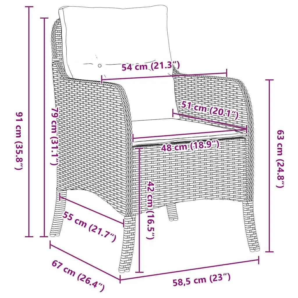 Grey 9-Piece Poly Rattan Garden Dining Set