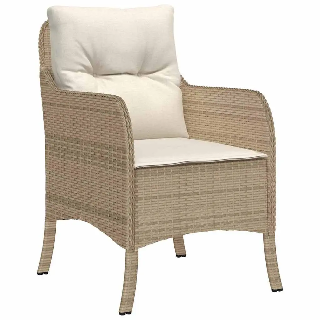 Garden Dining Set with Cushions in Beige