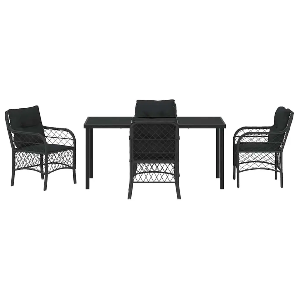 5 Piece Outdoor Dining Set with Durable Steel Frame