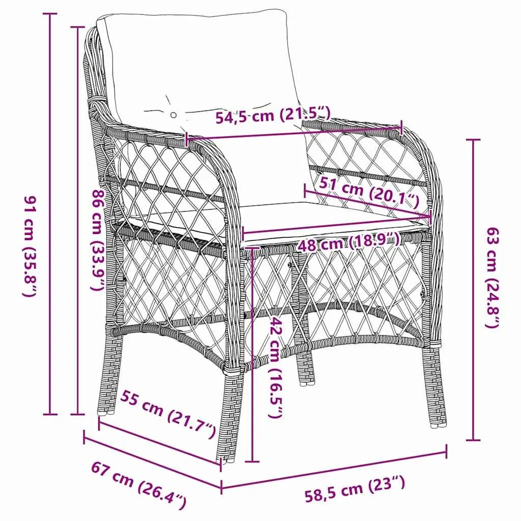 5-Piece Grey Poly Rattan Garden Dining Set