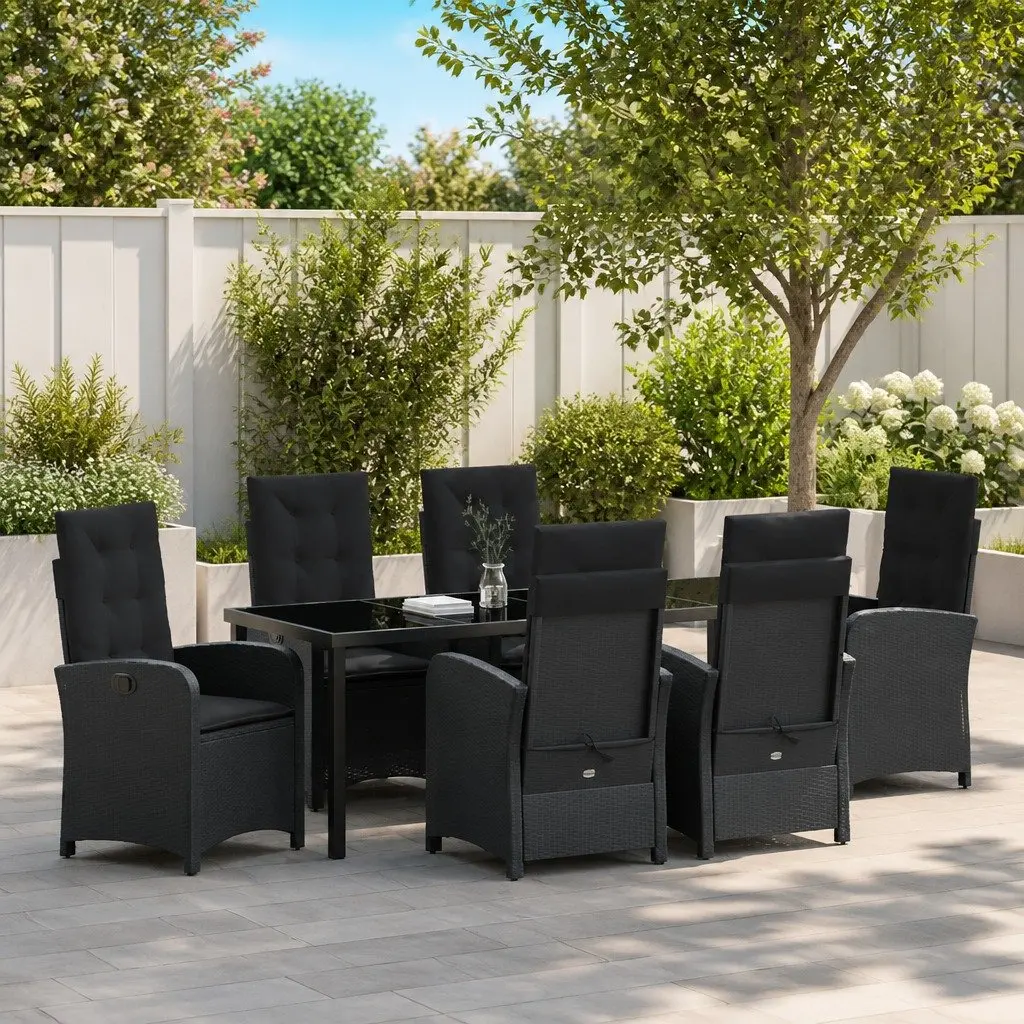 7 Piece Garden Dining Set with Cushions