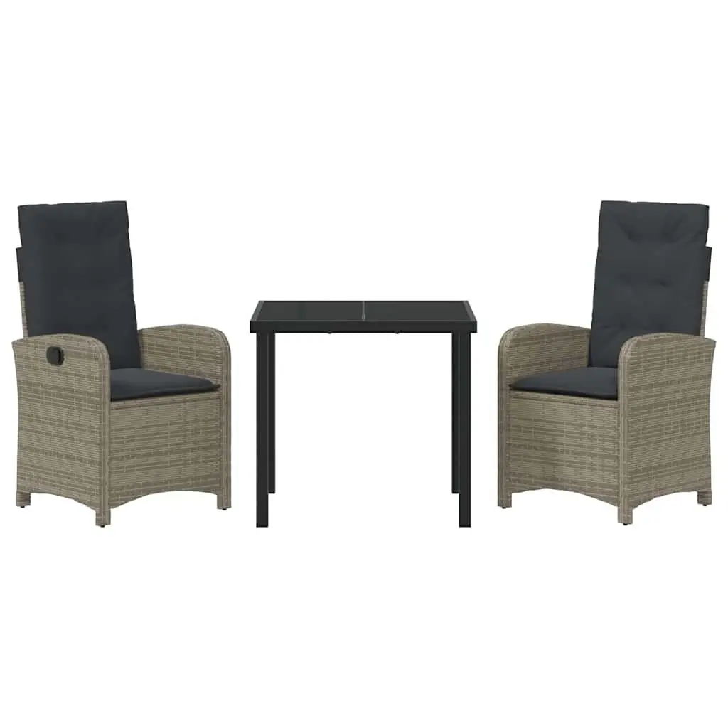 3 Piece Garden Dining Set with Cushions