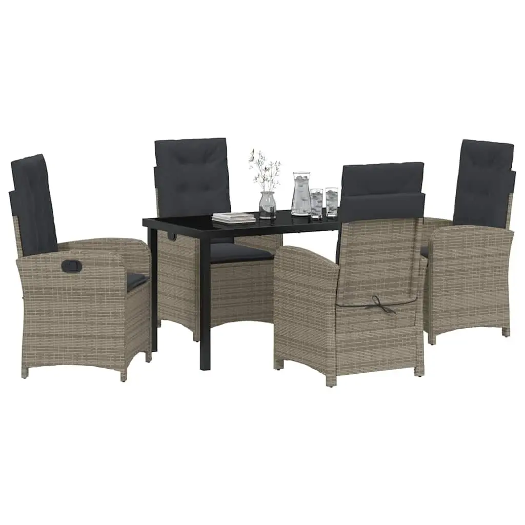 5-Piece Garden Dining Set with Cushions