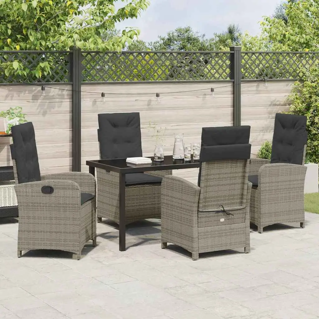 5-Piece Garden Dining Set with Cushions