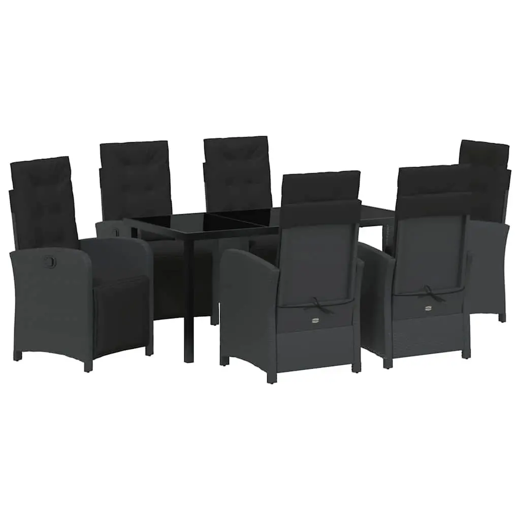 7 Piece Outdoor Dining Set with Glass Top
