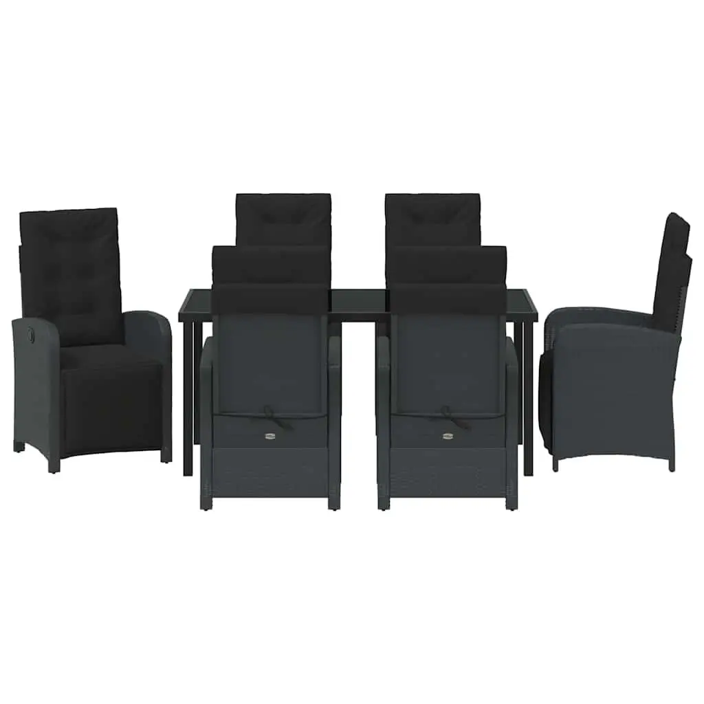 7 Piece Outdoor Dining Set with Glass Top