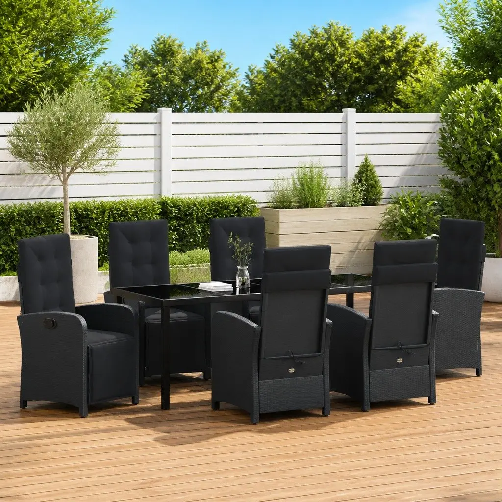 7 Piece Outdoor Dining Set with Cushions