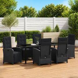 Durable 7 Piece Outdoor Dining Set with Cushions