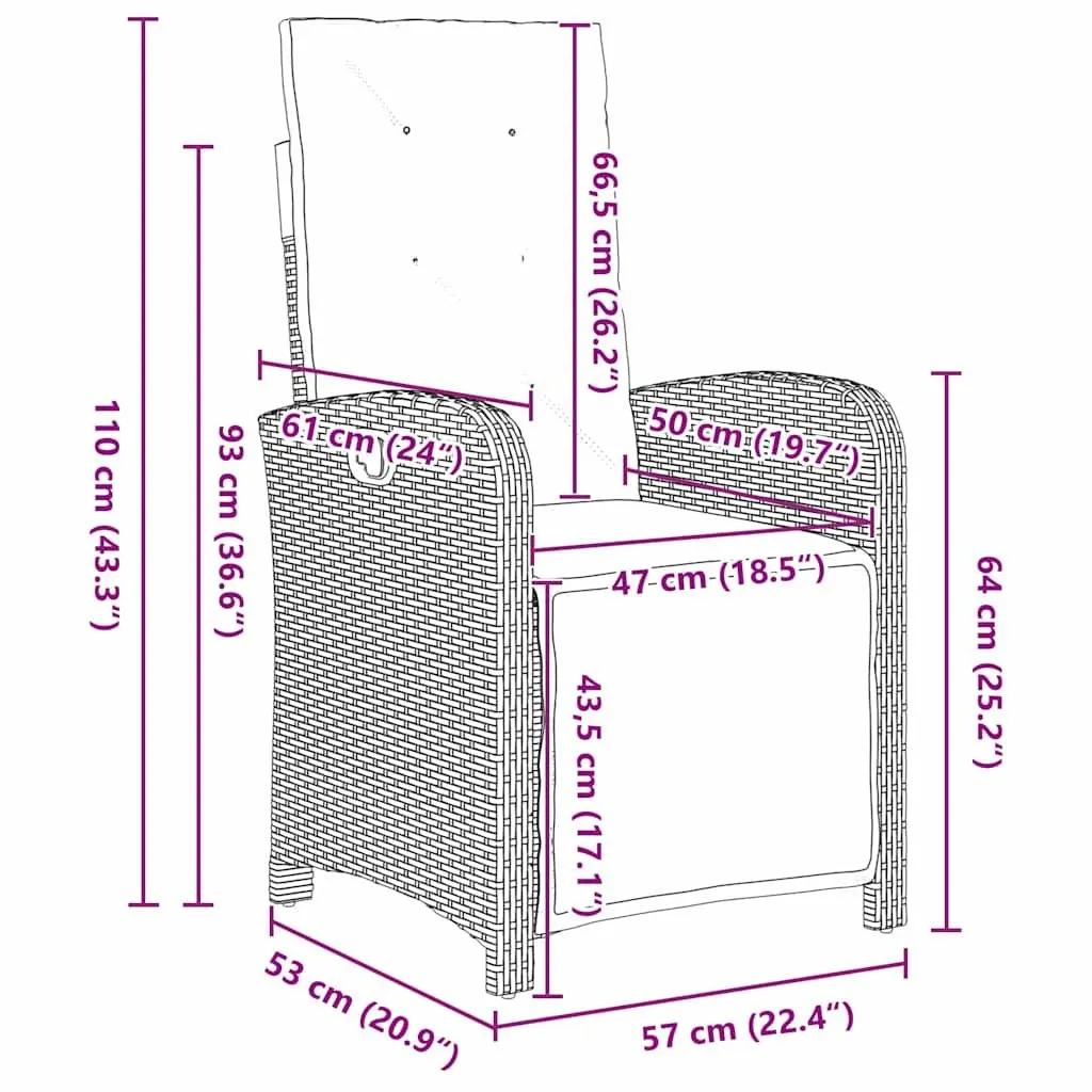 5 Piece Outdoor Dining Set with Grey Poly Rattan