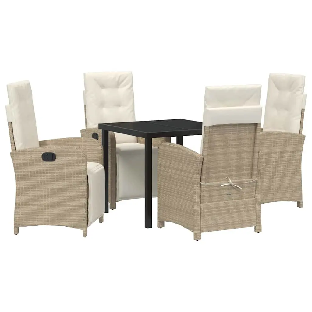 5 Piece Outdoor Dining Set with Durable Frame