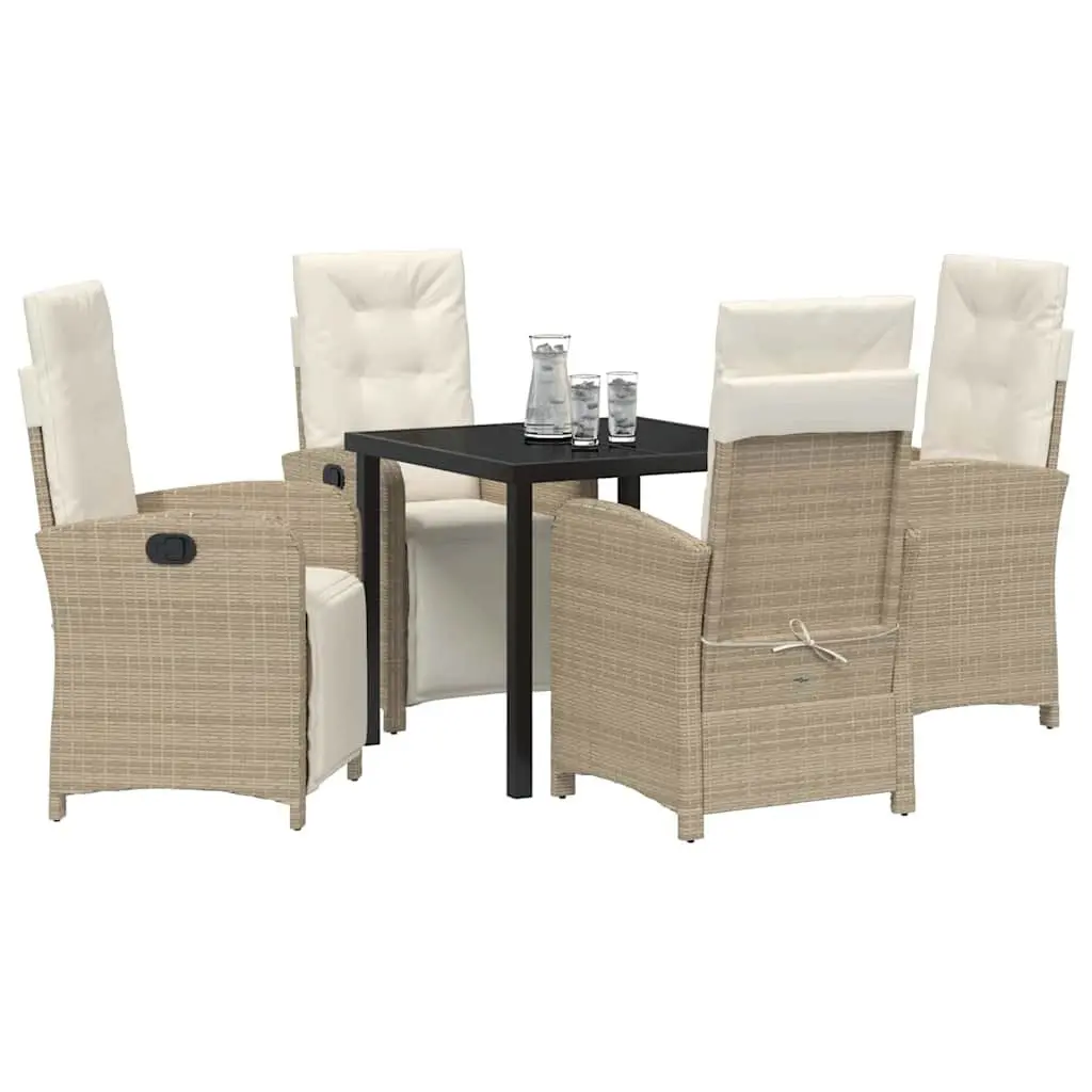 5 Piece Outdoor Dining Set with Durable Frame
