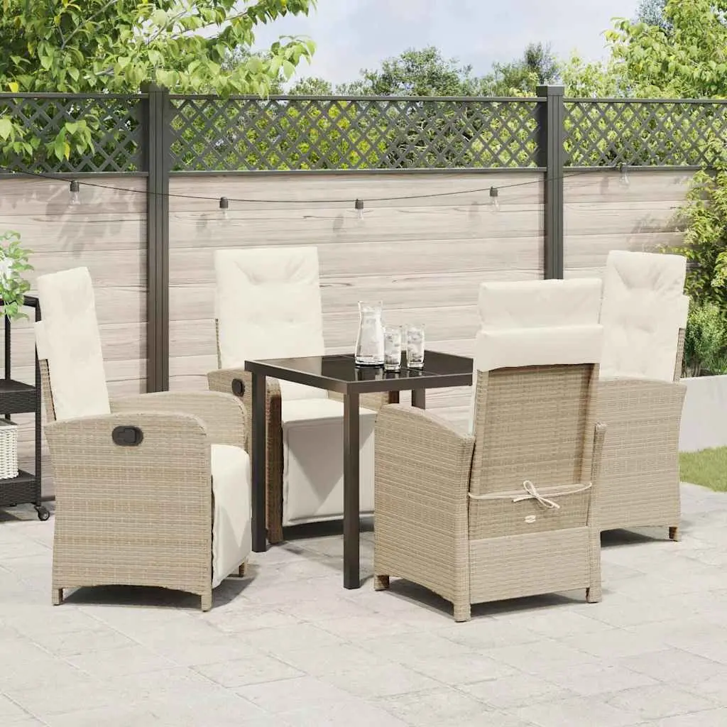 5 Piece Outdoor Dining Set with Durable Frame