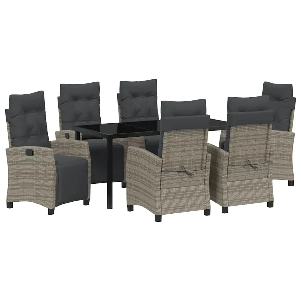 7-Piece Garden Dining Set in Grey