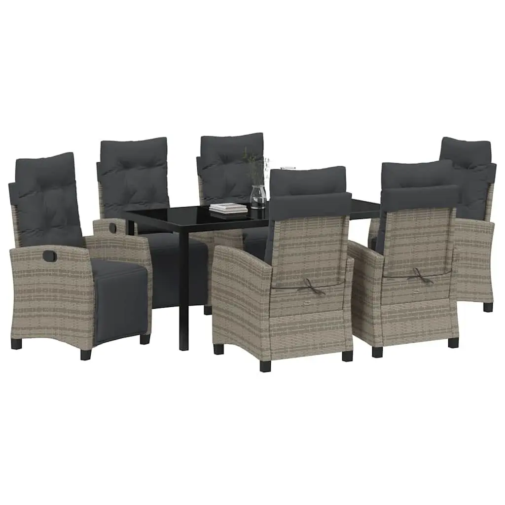 7-Piece Garden Dining Set in Grey