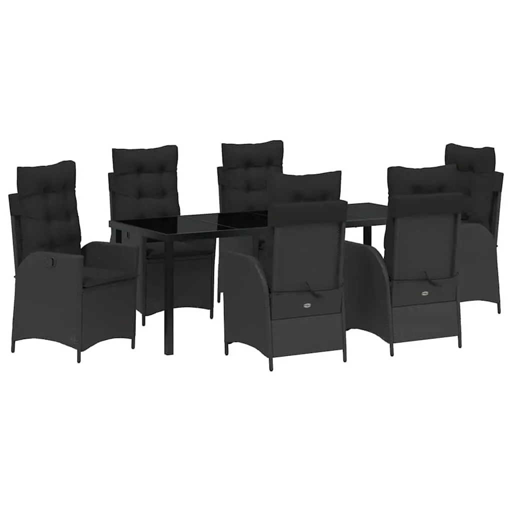 7-Piece Poly Rattan Outdoor Dining Set