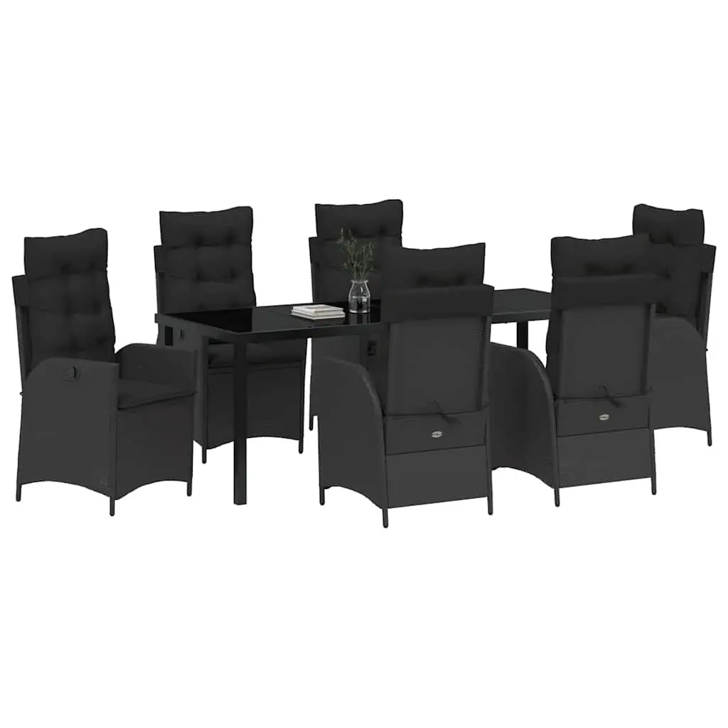 7-Piece Poly Rattan Outdoor Dining Set