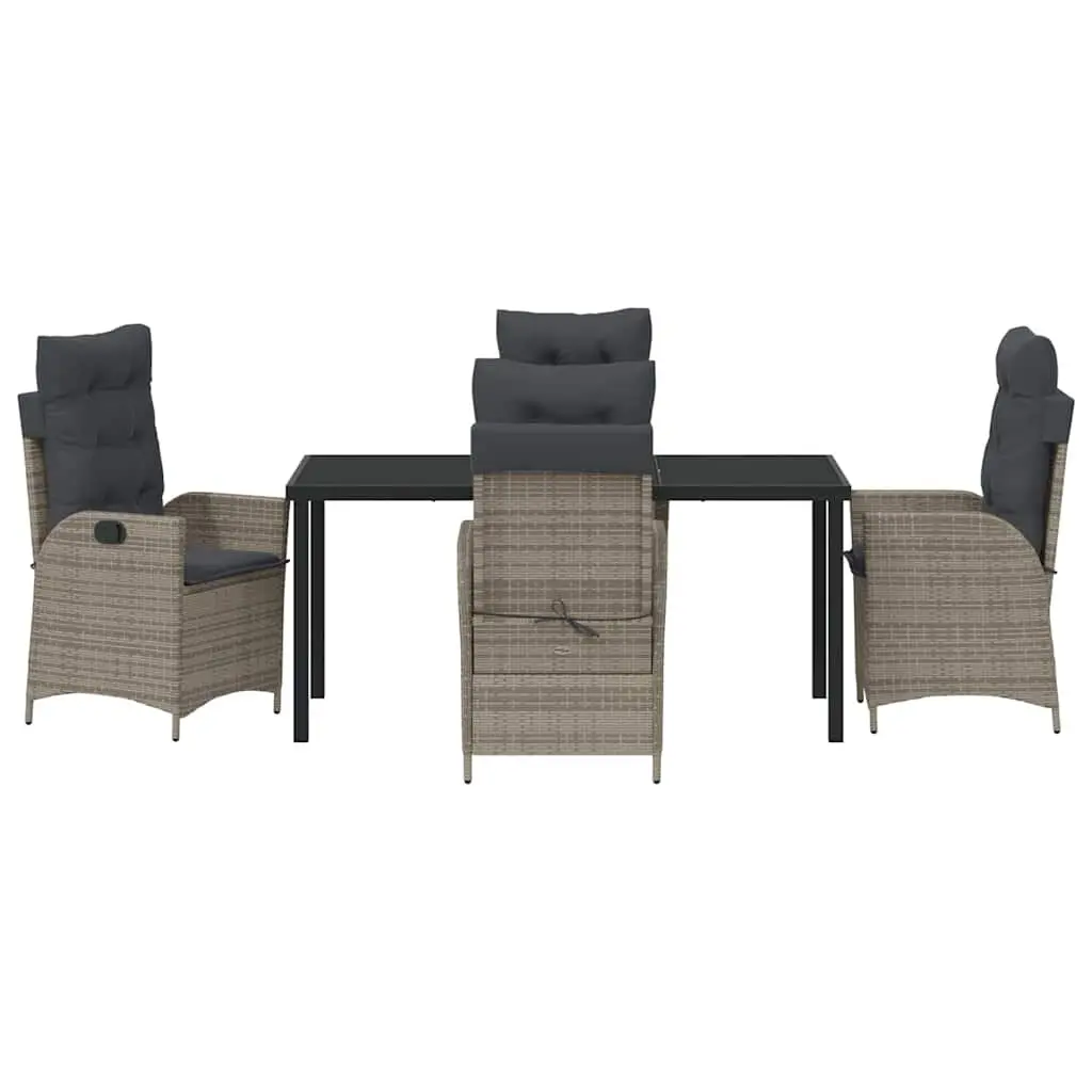 5 Piece Outdoor Dining Set with Glass Table
