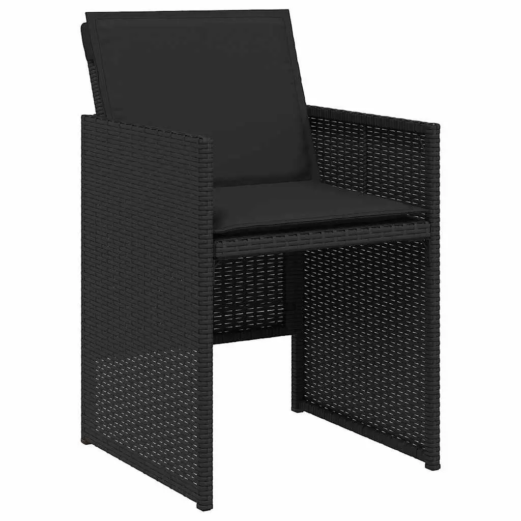 9-Piece Black Garden Dining Set for Outdoor Spaces
