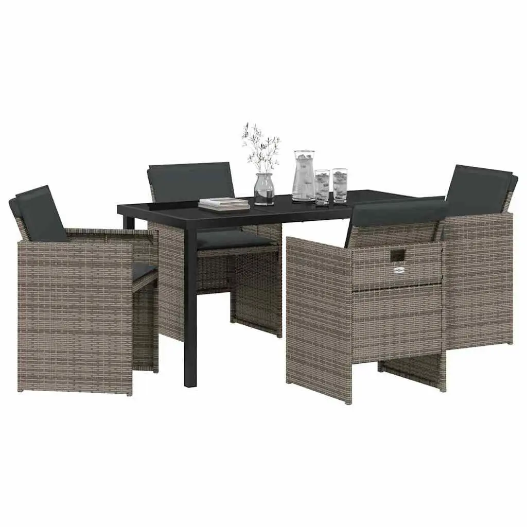 5-Piece Garden Dining Set in Grey