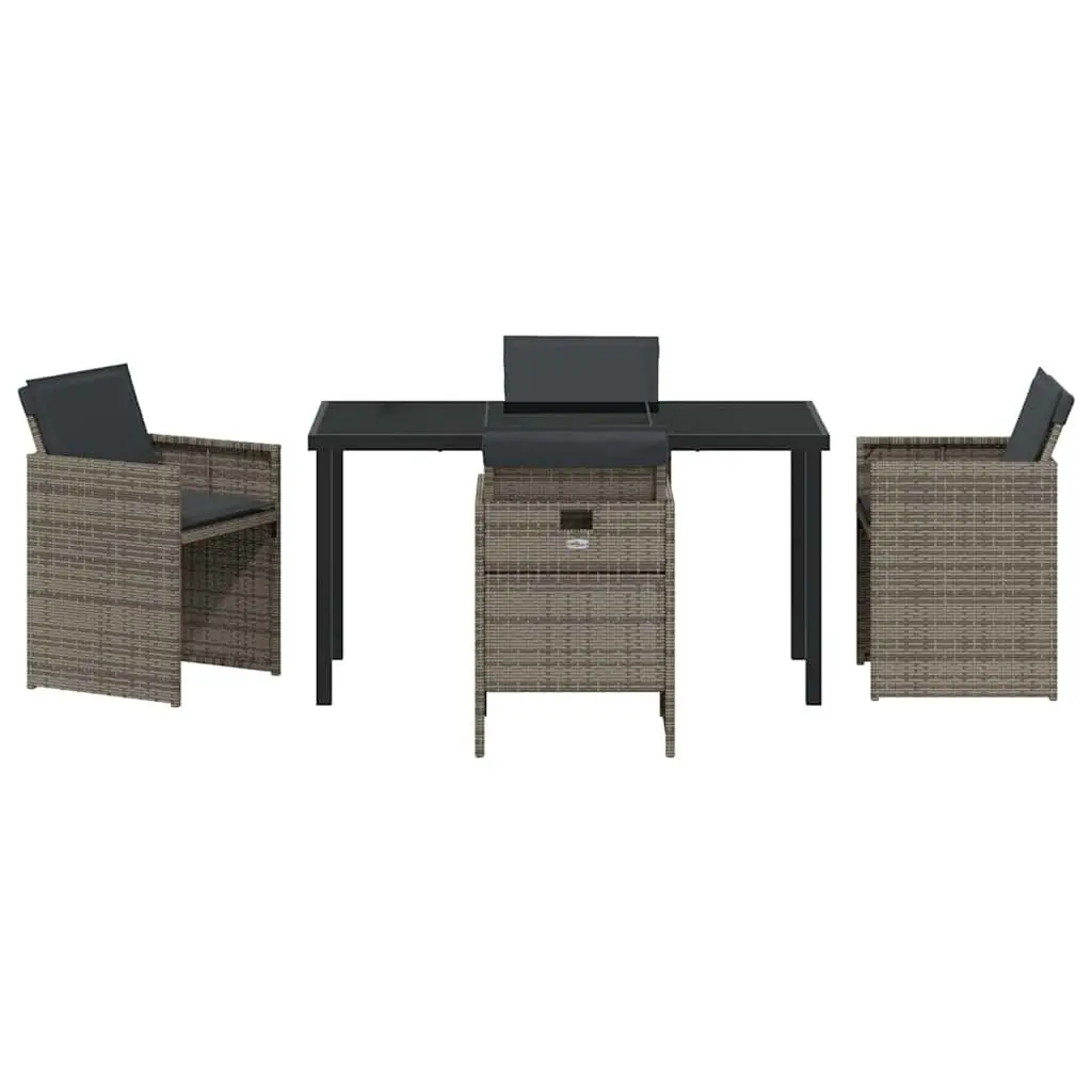5-Piece Garden Dining Set in Grey