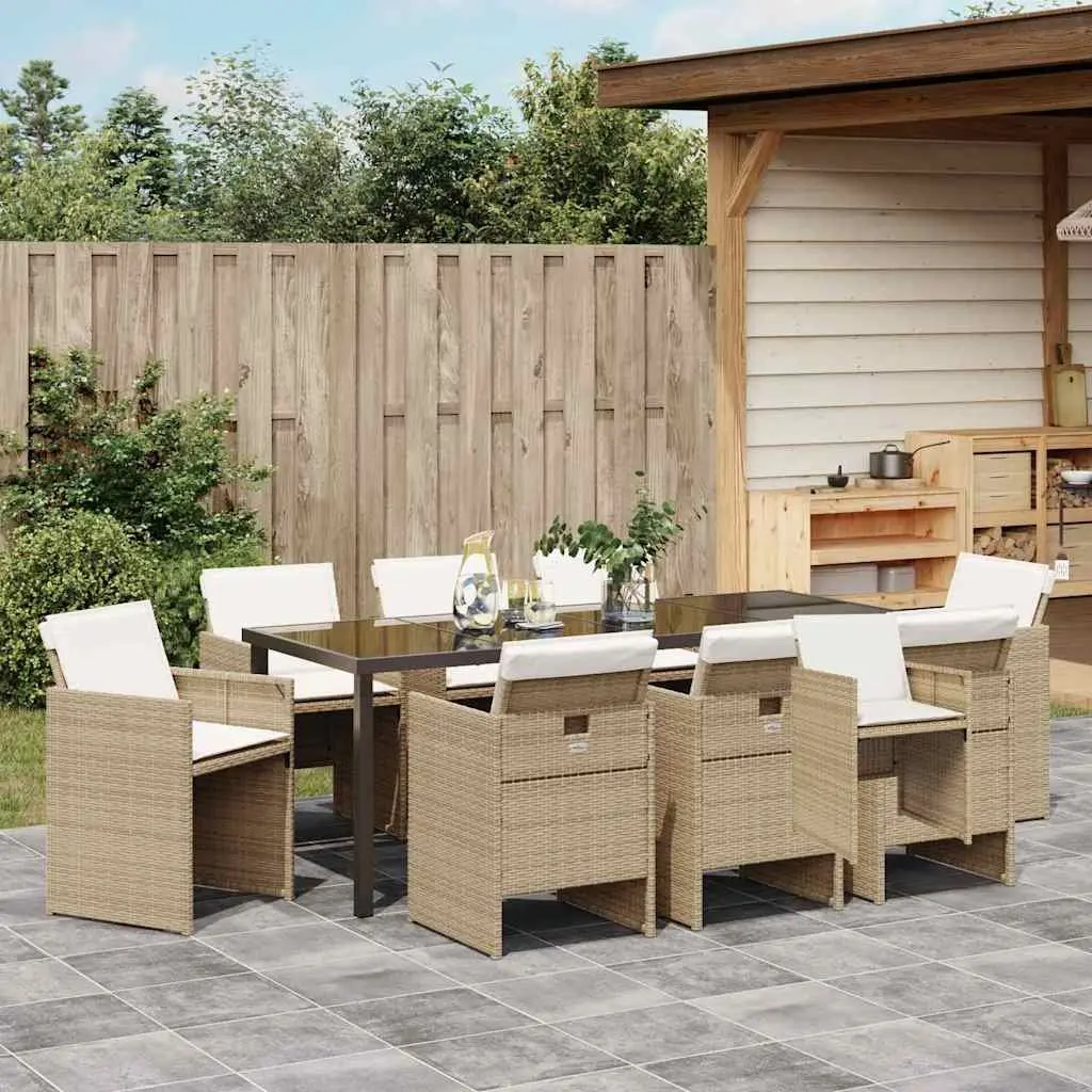 9 Piece Outdoor Dining Set with Durable Build