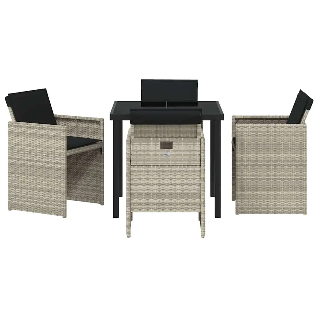 Light Grey 5-Piece Outdoor Dining Set for Garden