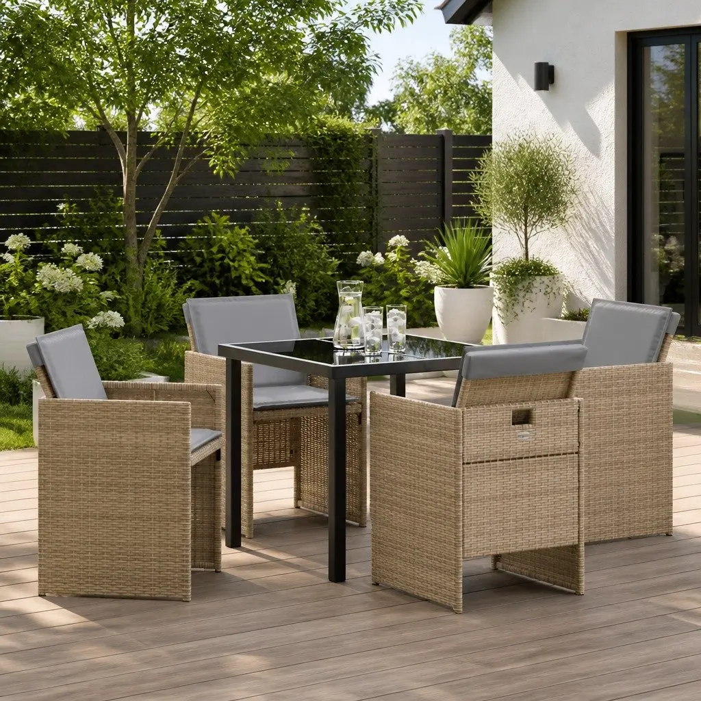 5-Piece Garden Dining Set for Outdoor Use