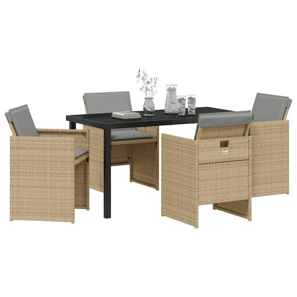 5-Piece Garden Dining Set in Beige