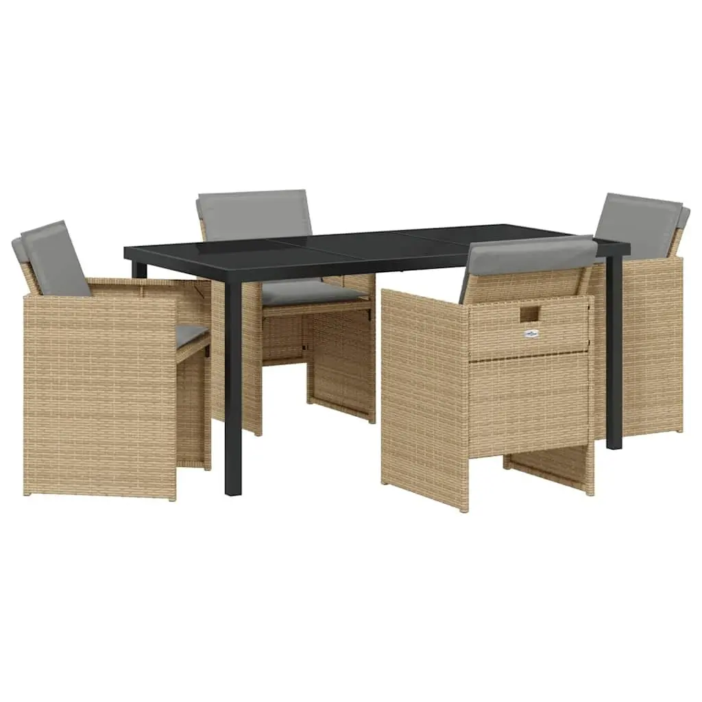 5-Piece Garden Dining Set in Beige