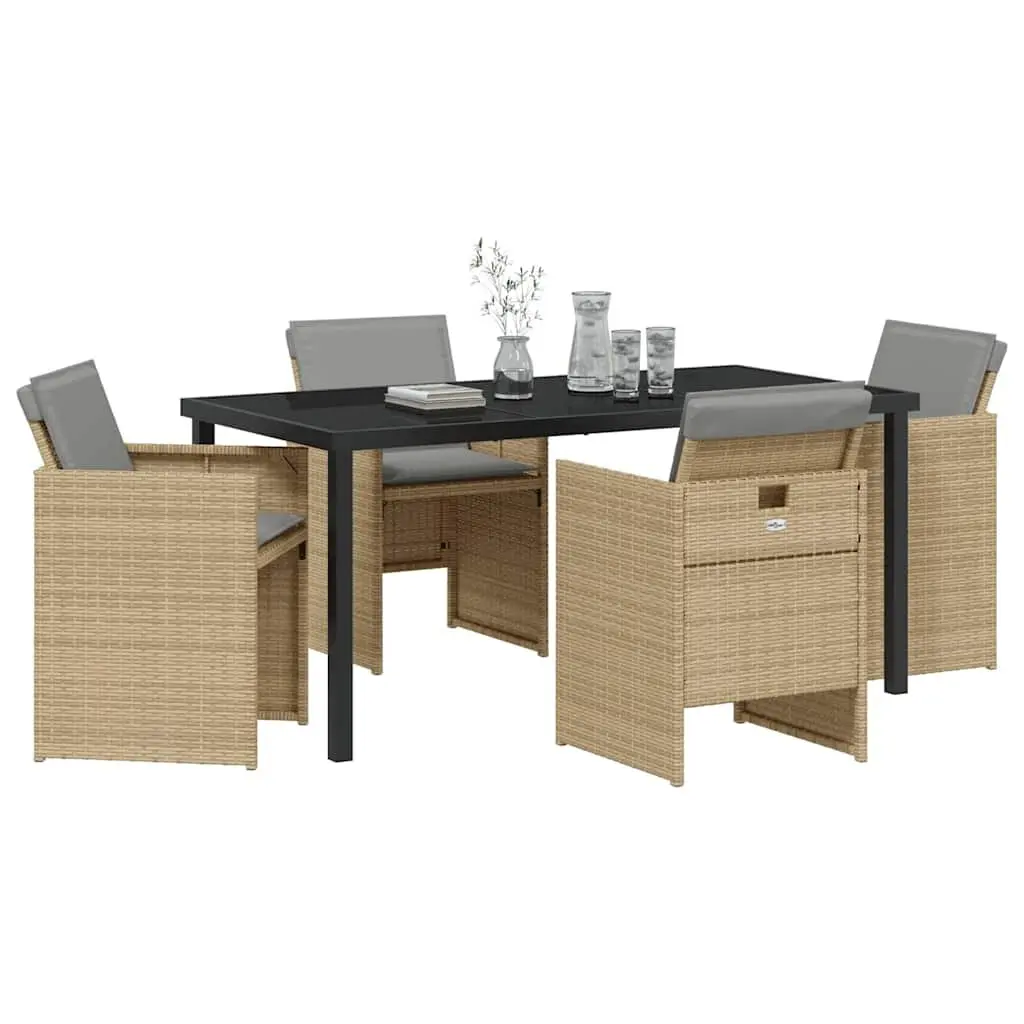 5-Piece Garden Dining Set in Beige