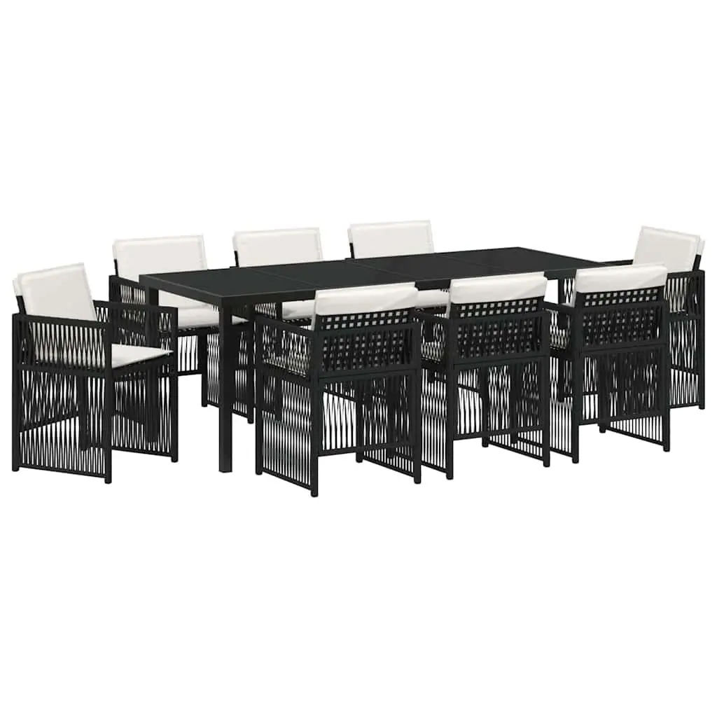 9-Piece Garden Dining Set with Cushions