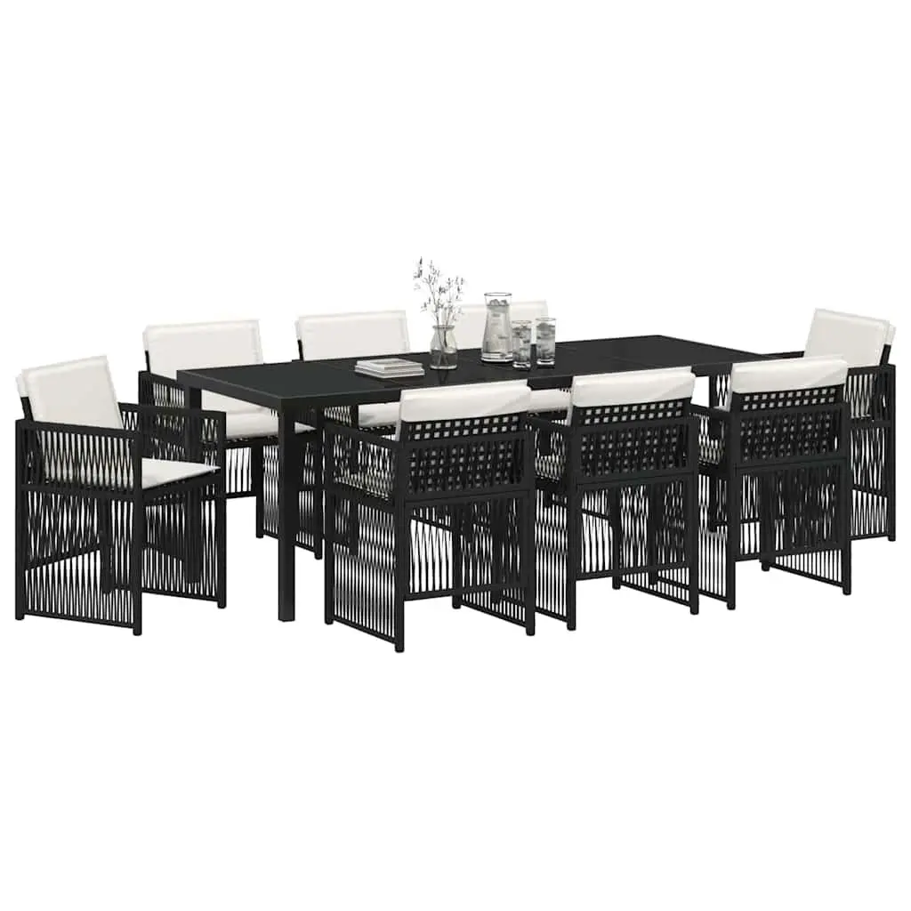 9-Piece Garden Dining Set with Cushions