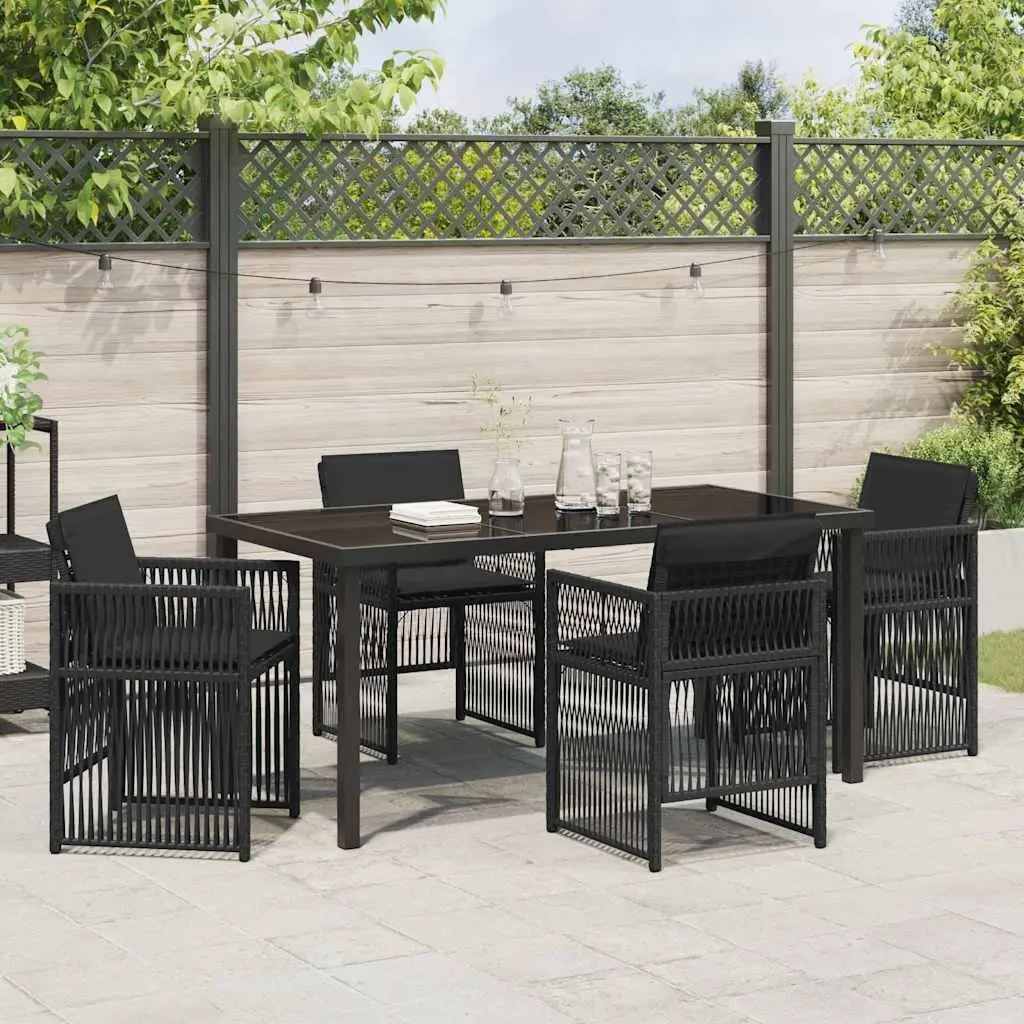 5 Piece Outdoor Dining Set with Cushions