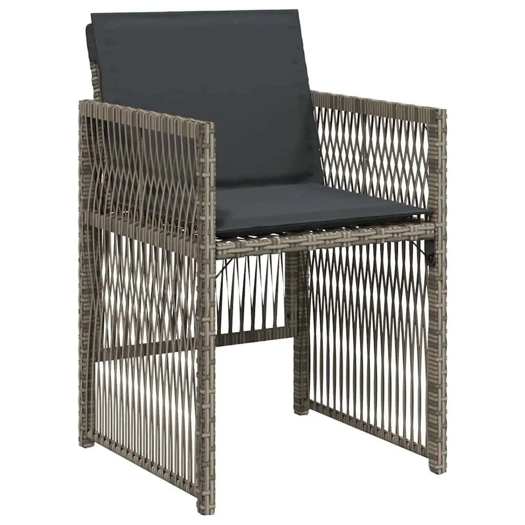 5-Piece Garden Dining Set with Rattan Armrests